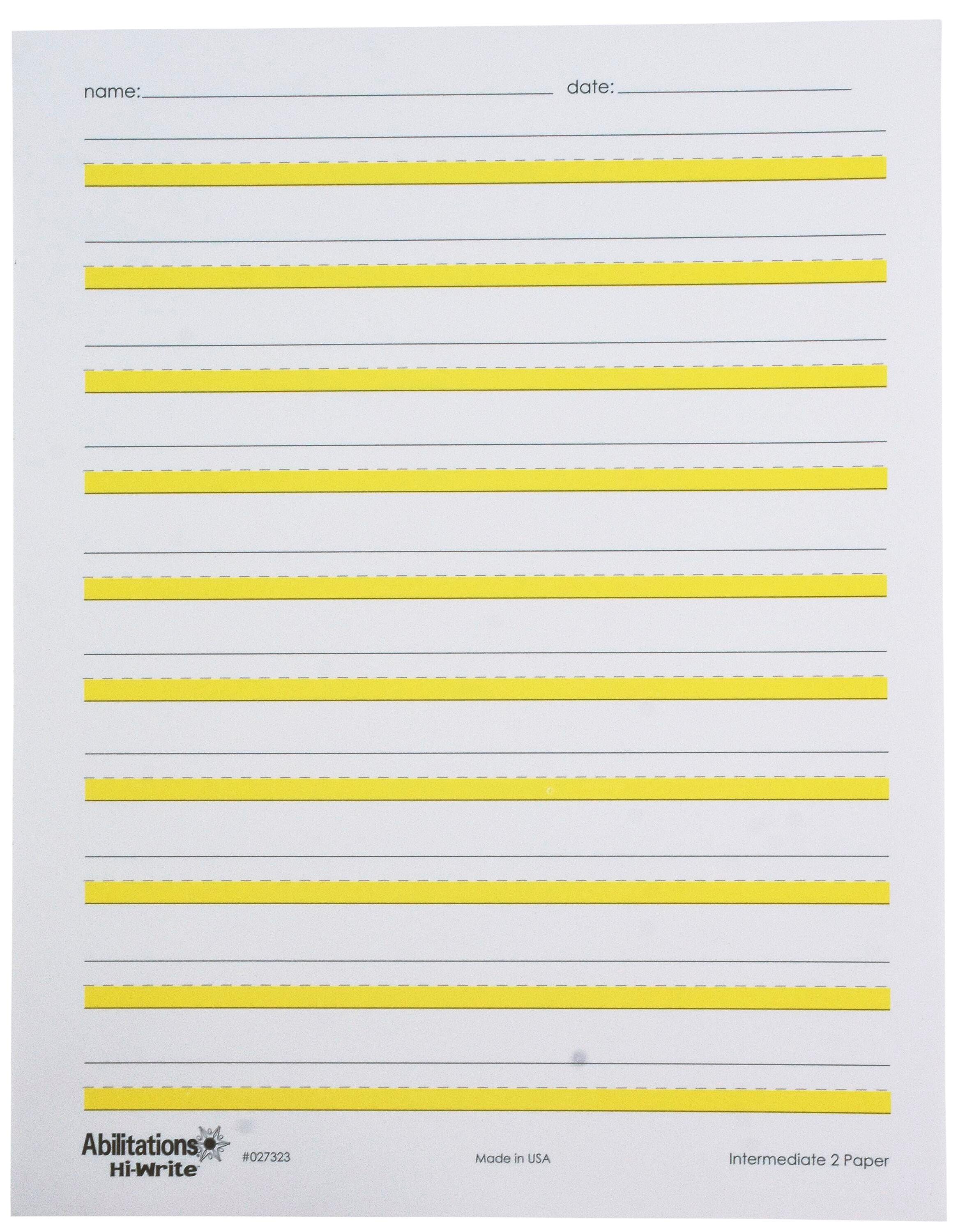 Abilitations Hi-Write Intermediate Paper, Level 2, Pack of 100